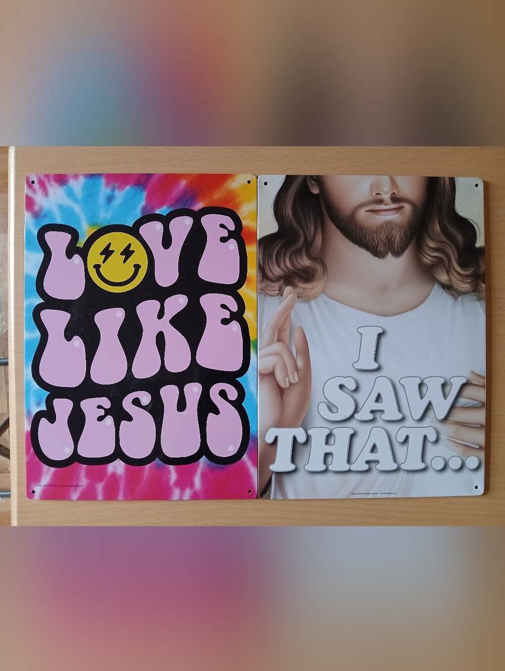 Cool Jesus Metal Wall Decor Sign Set